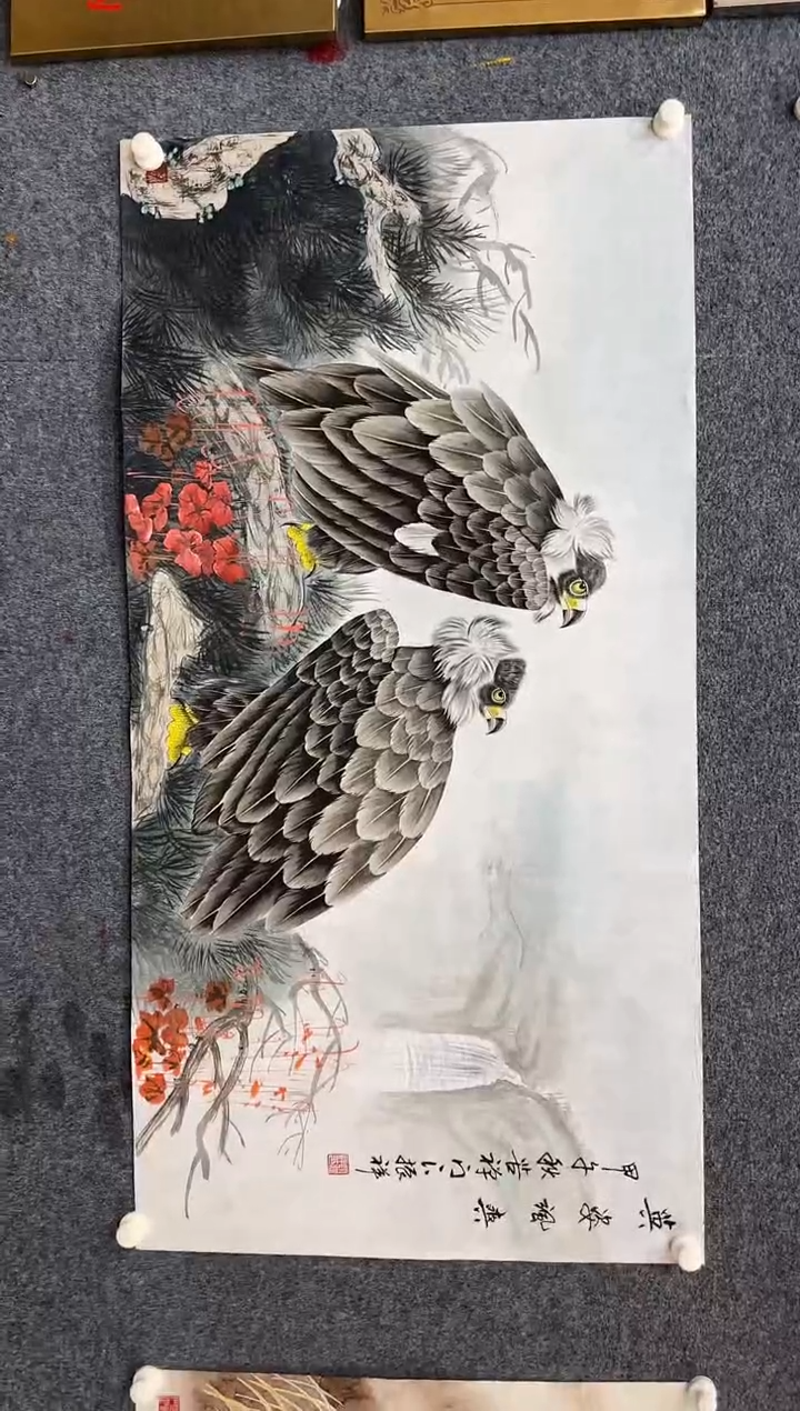 【闪购商品】国画1.17展馆-赵振祥四尺-双鹰03