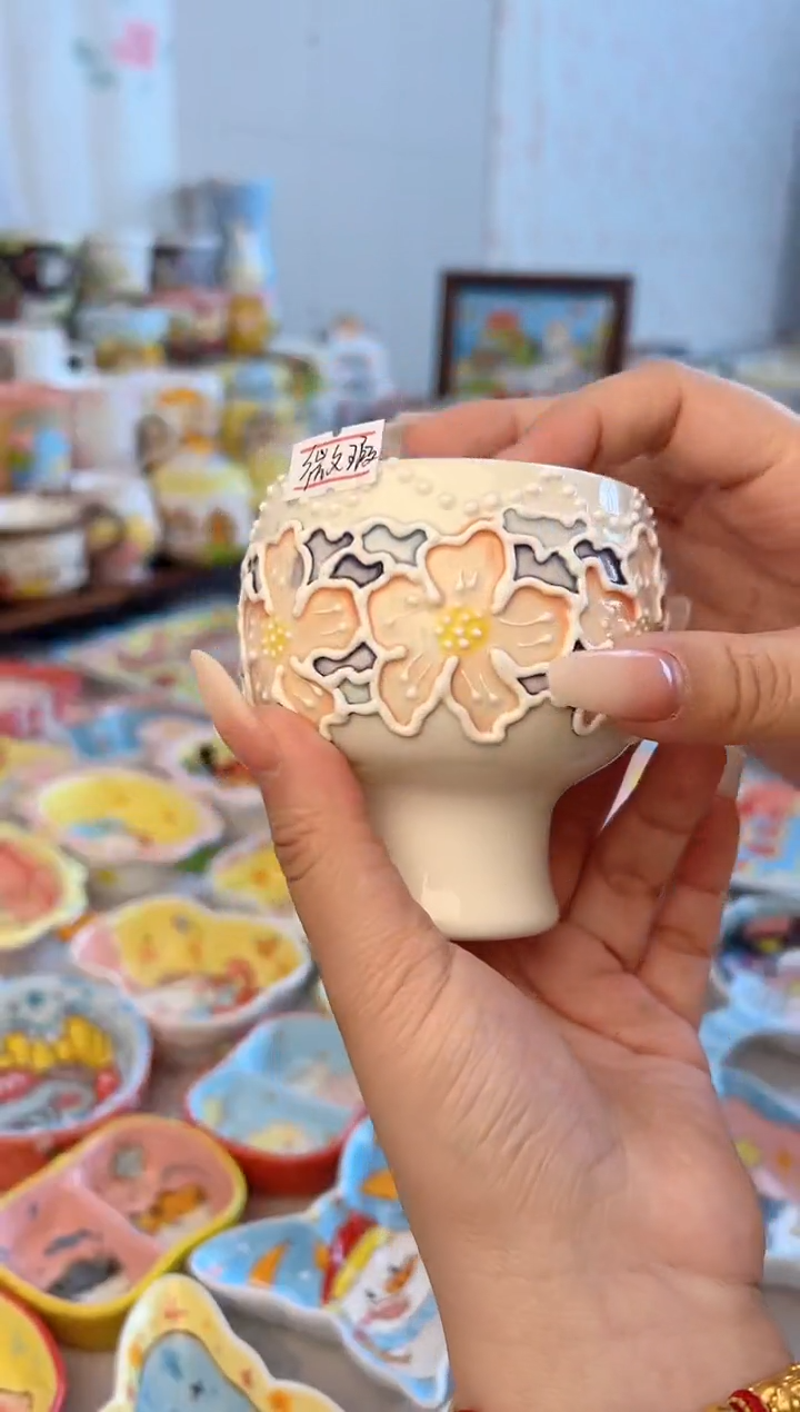 摆件陶景德镇陶瓷手绘微瑕