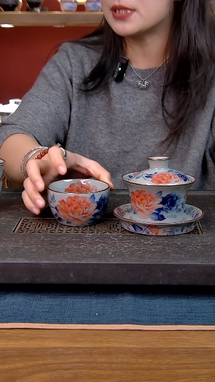 简装家用款件套 老陶泥开片纹陶瓷茶具