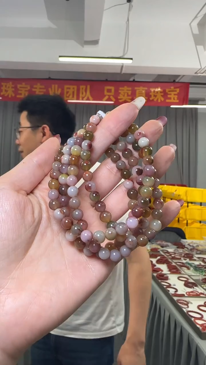 【闪购商品】玛瑙/玉髓手串未镶嵌盐源玛瑙圆珠多圈手串6mm+