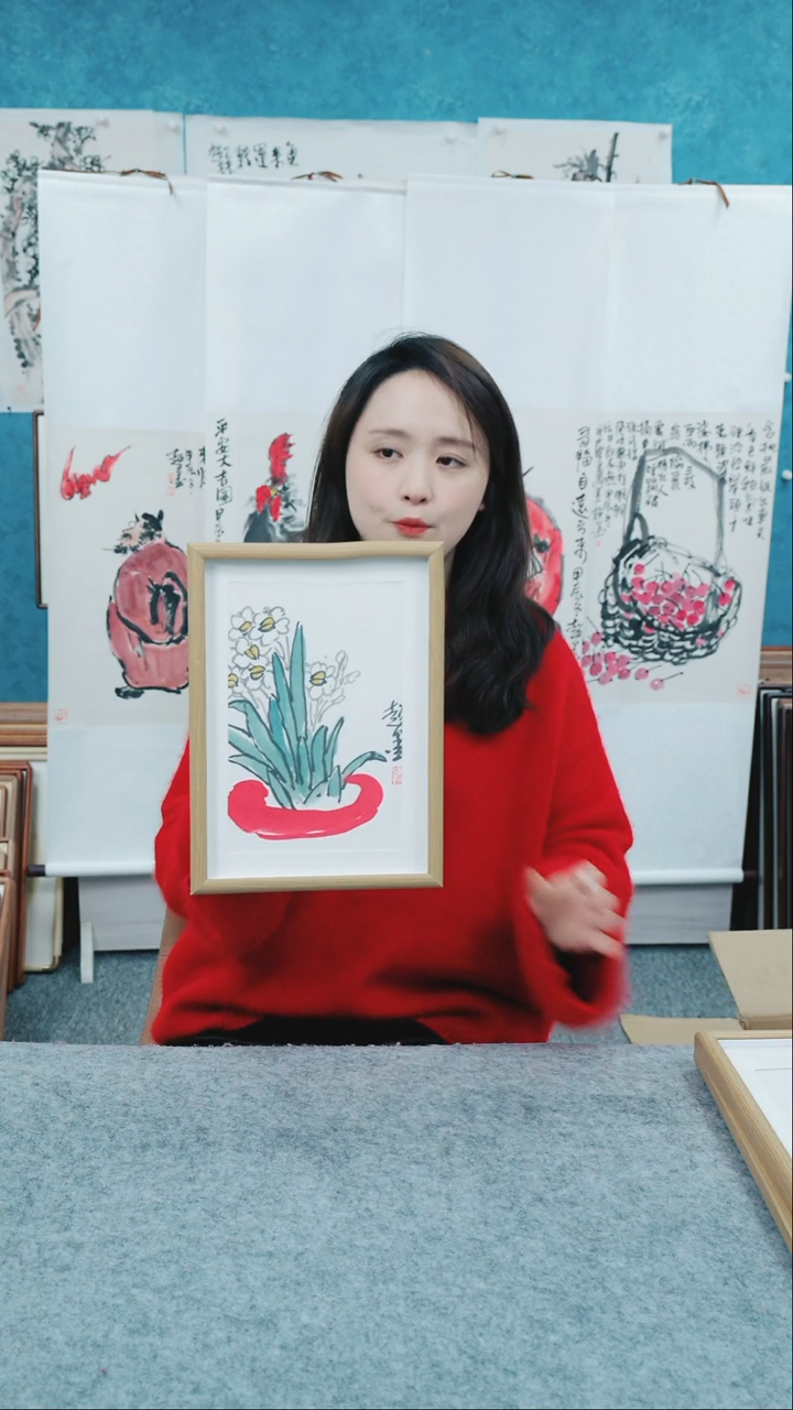 【闪购商品】国画10寸本土老师木质摆台