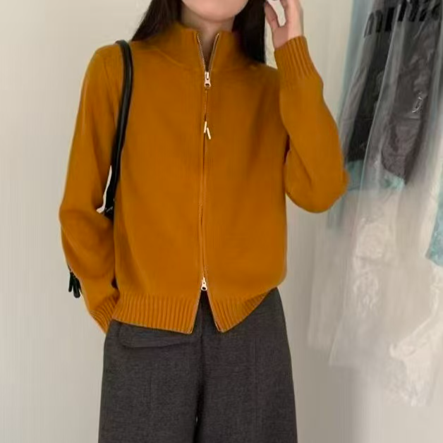 TH  2025冬季女士时尚针织纯色系双拉链毛衣  4588
