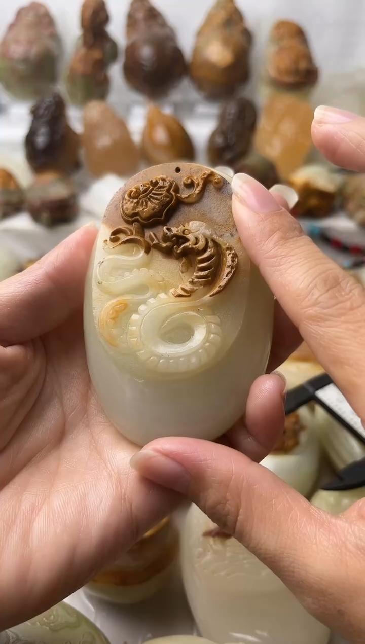 石材方解石手把摆件不退换蛇微瑕