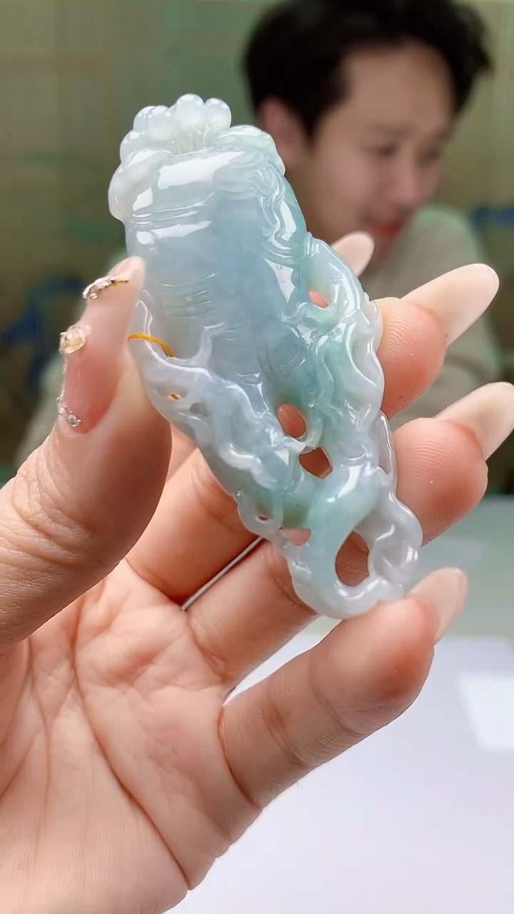 【闪购商品】定制翡翠未镶嵌1502ty-毛货挂件104