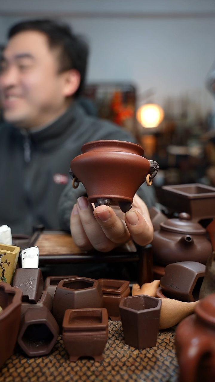 紫砂花盆那***哈長木軒精品紫砂