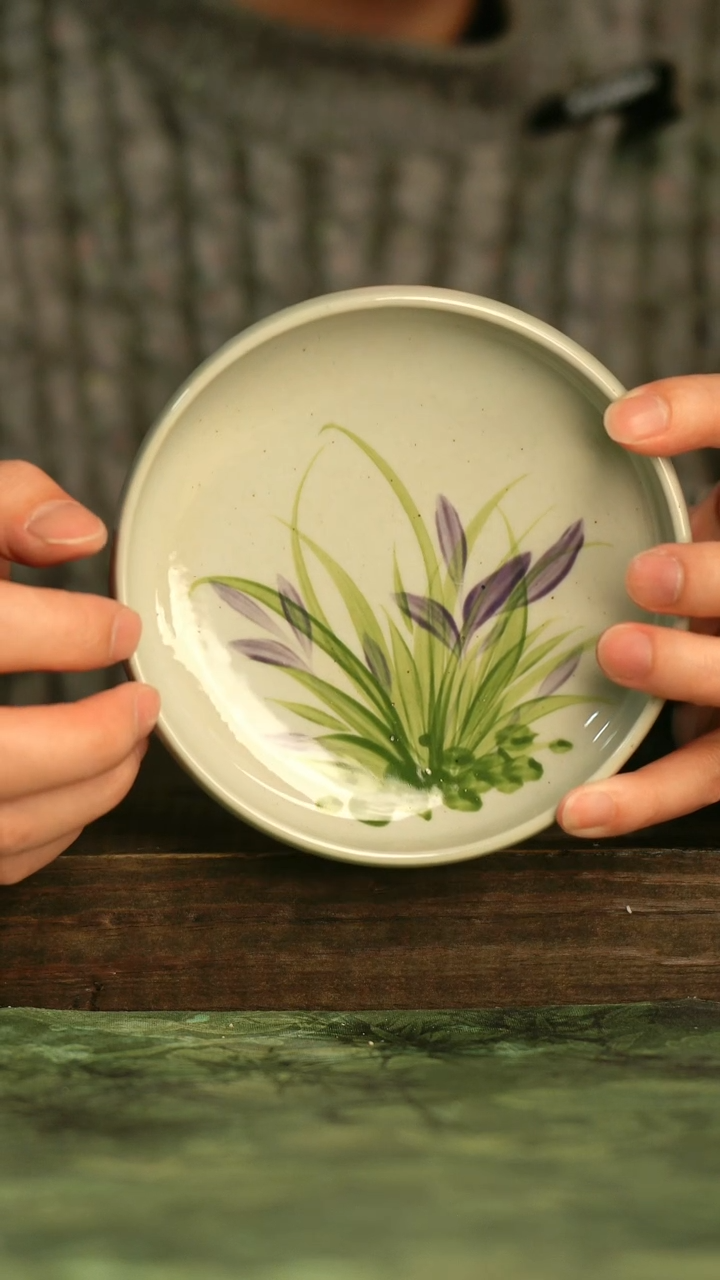 釉下彩手工手绘瓷器青诗集手工手绘瓷器