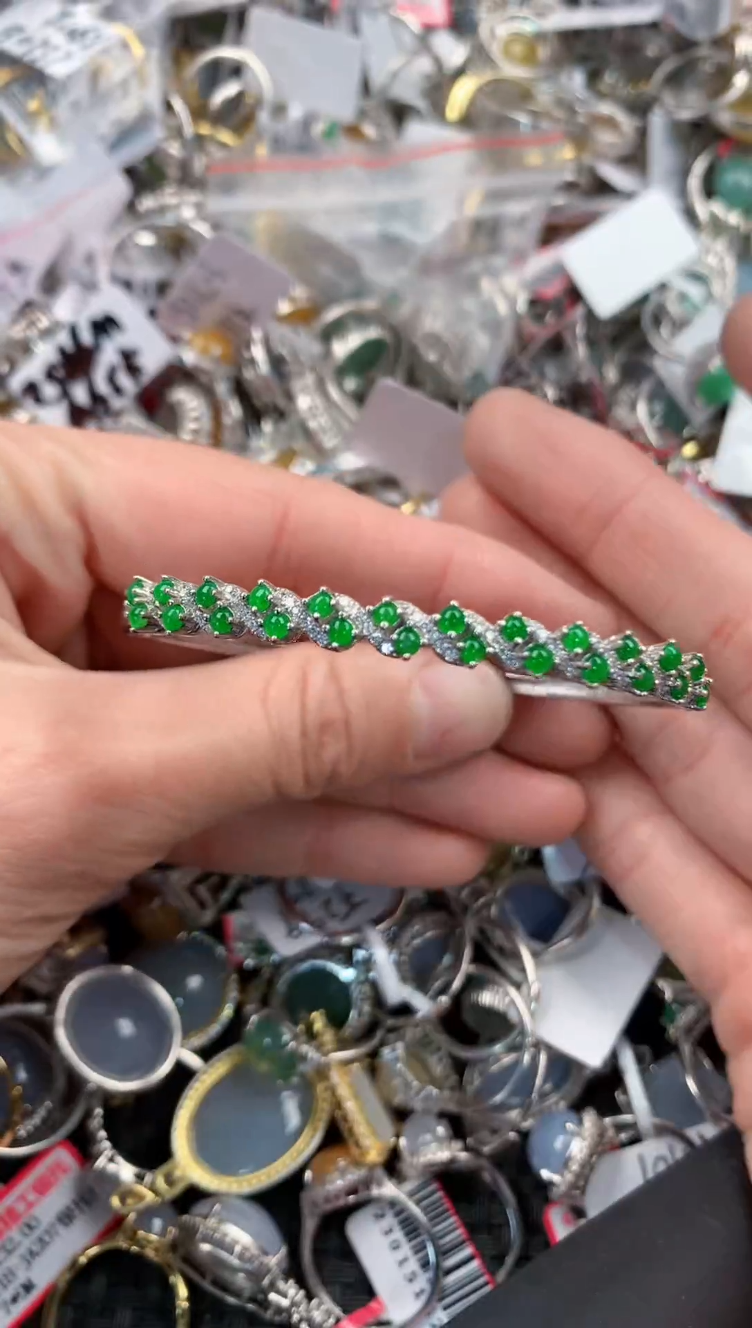 银S925镶嵌戒指翡翠777------8