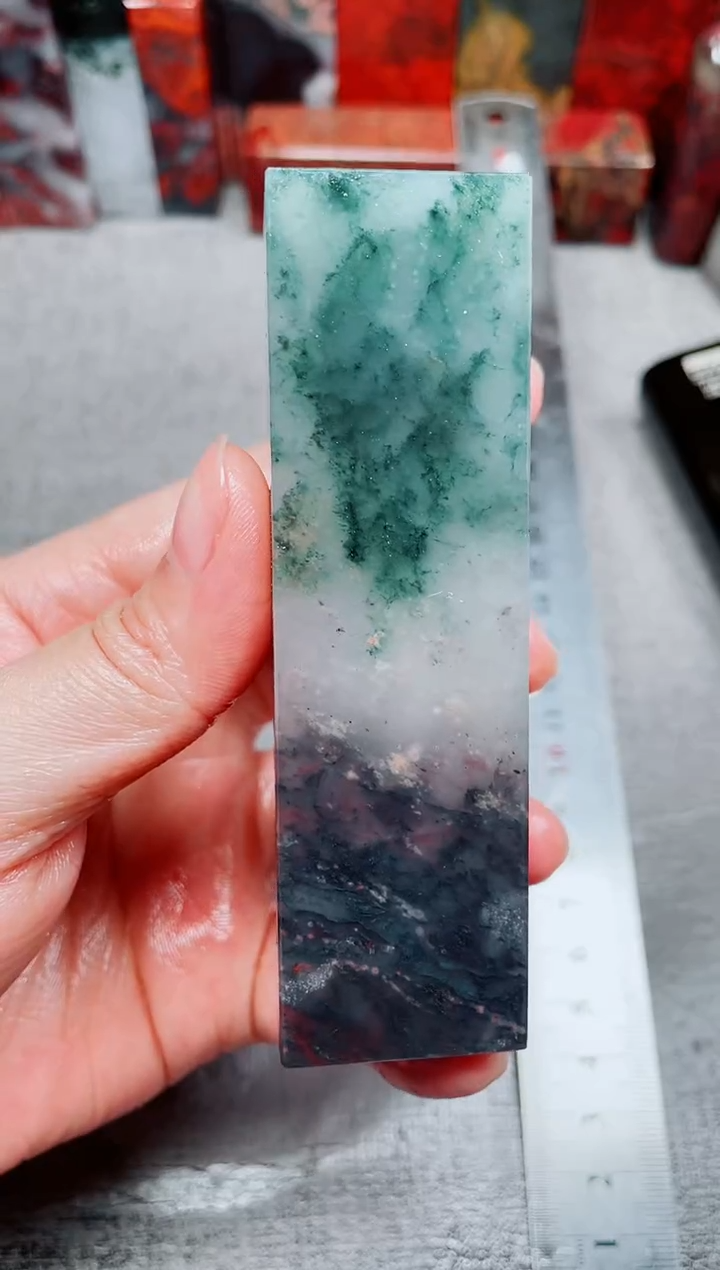 桂林鸡血玉素章3.0左右33