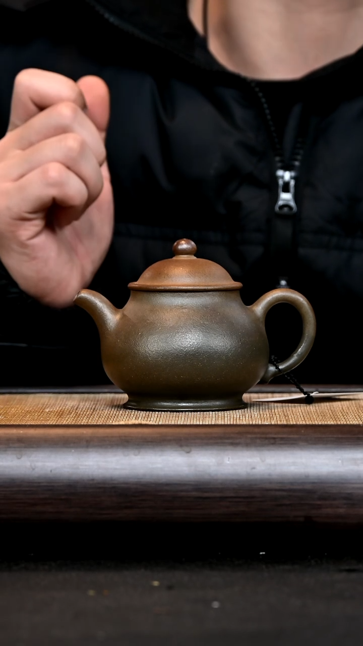 【闪购商品】紫砂茶壶AA12084 潘壶 红降坡柴烧