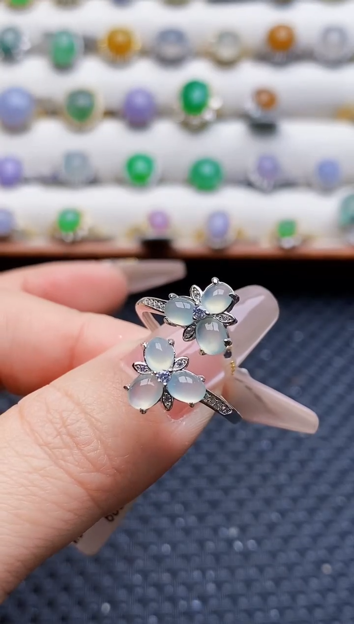 银S925镶嵌戒指翡翠1295