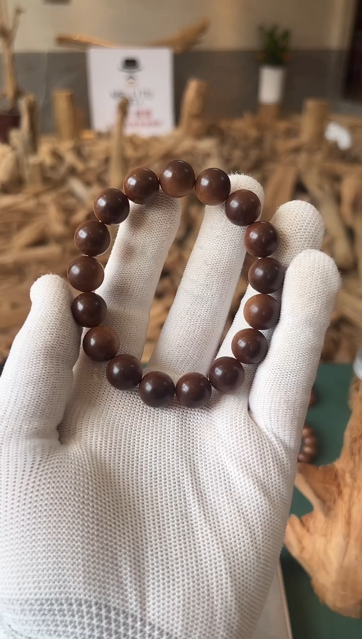 檀香木手串寒*1正区老山檀 宾利1.2横纹单圈 