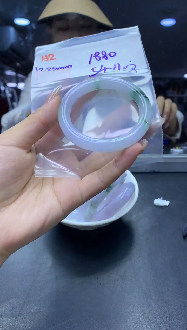 未镶嵌定制翡翠132手镯54纹+1880元+拍一发一