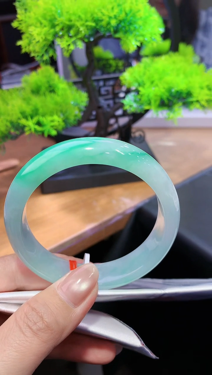 未镶嵌手镯翡翠K85天然A货缅甸翡翠58.7总价25万定金2万