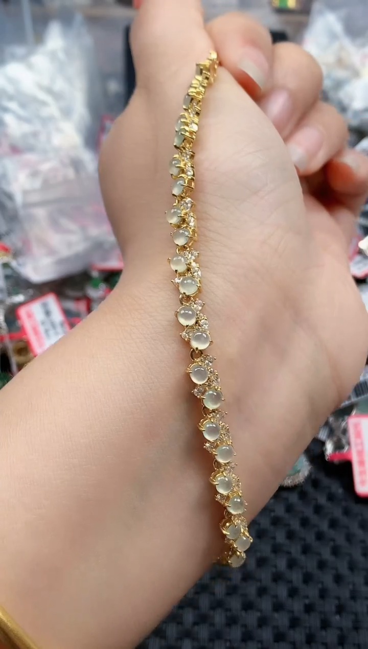 银S925镶嵌戒指翡翠天然A货缅甸翡翠