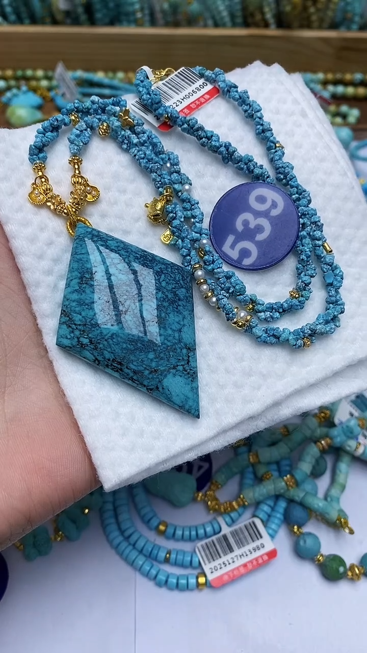 【闪购商品】绿松石项链银S925镶嵌539