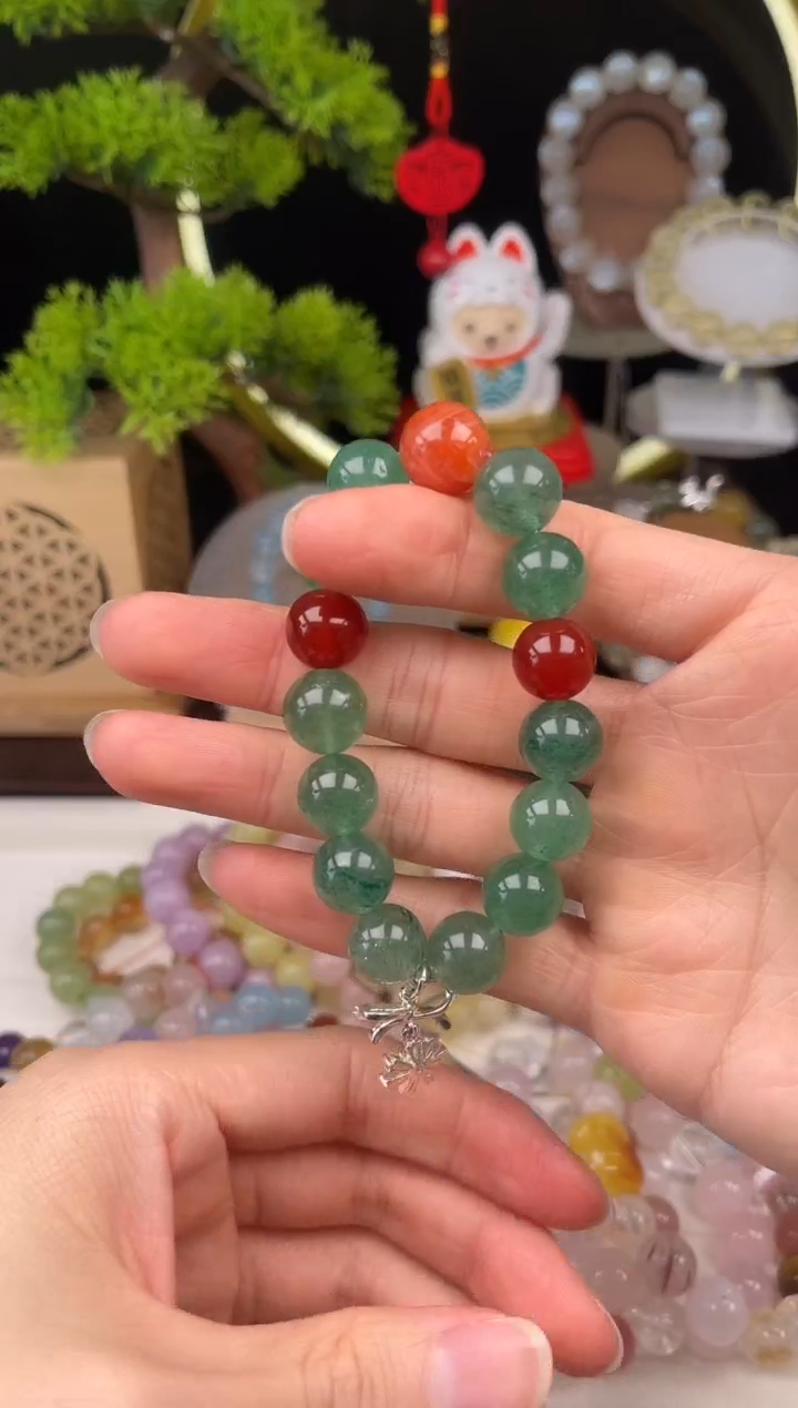 未镶嵌手链水晶天然水晶 圣诞设计款l001