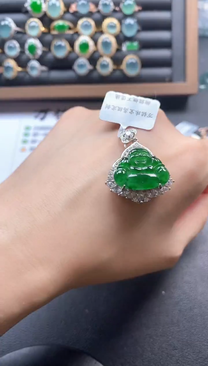 银S925镶嵌戒指翡翠51511