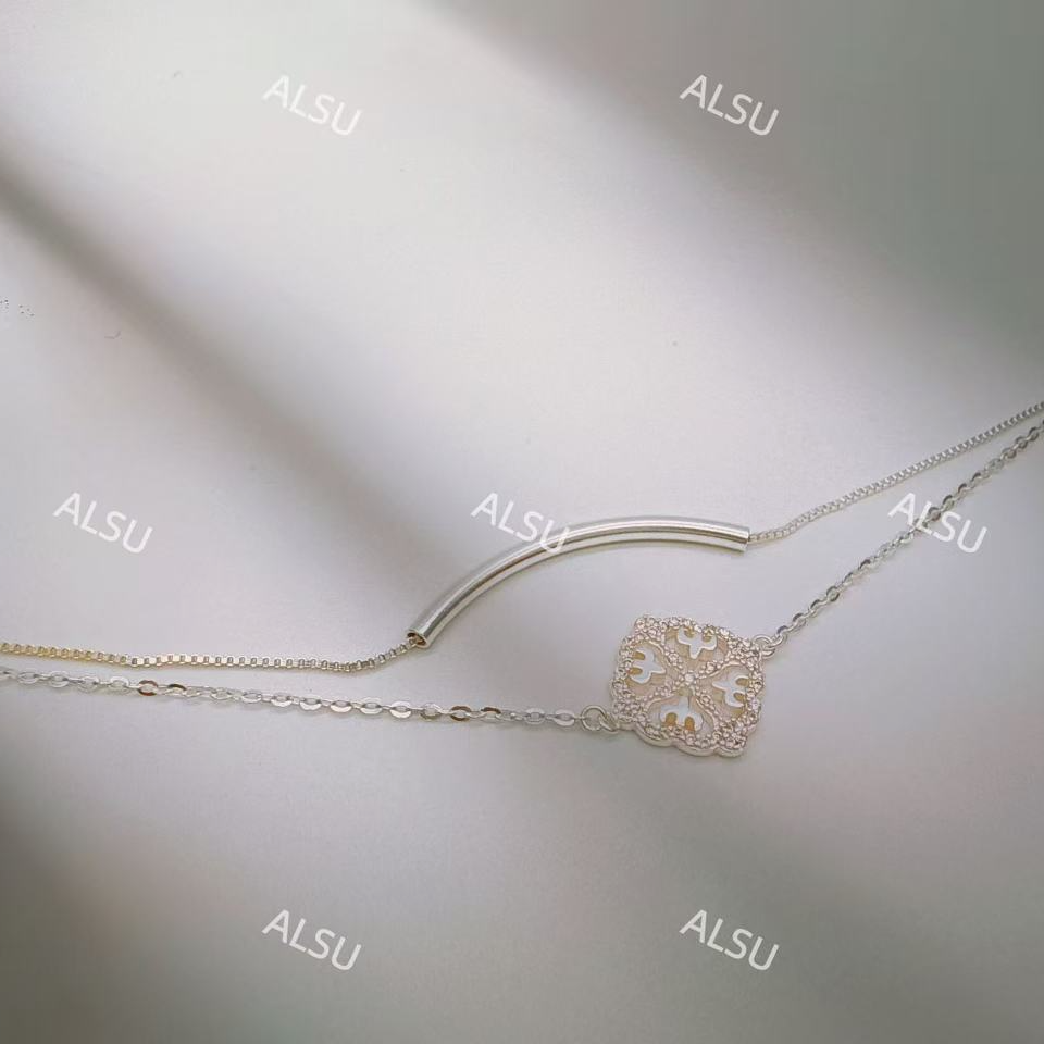 925银合成锆石手链 ALSU原创经典民族风925银手链两个颜色百搭