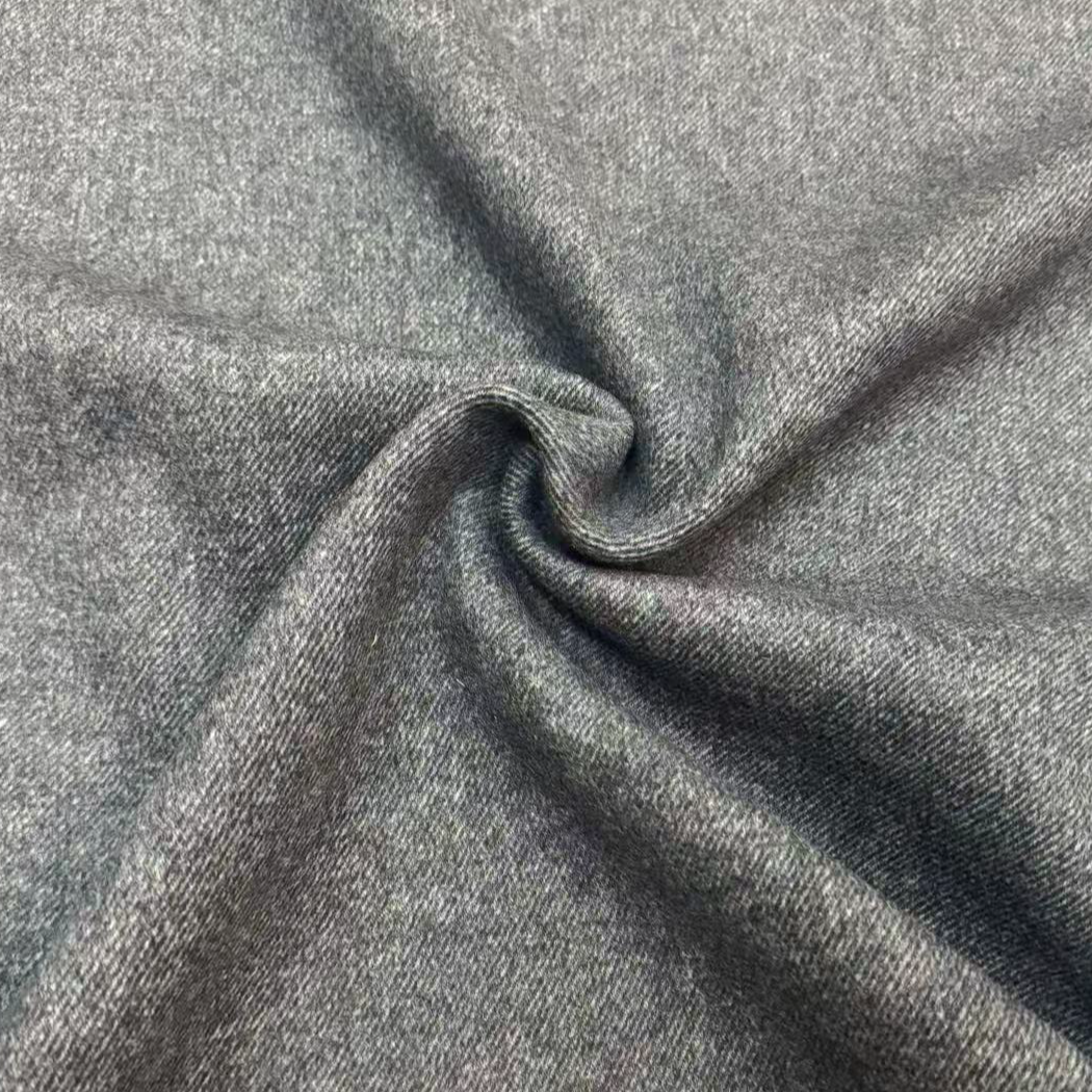1000克【黑色色斜纹双面羊毛呢】冬季羊毛马甲西服外套面料