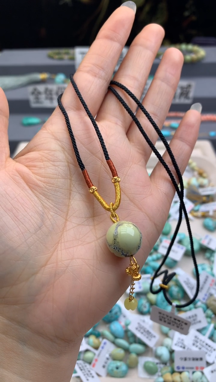 未镶嵌绿松石锁骨链茜.F109