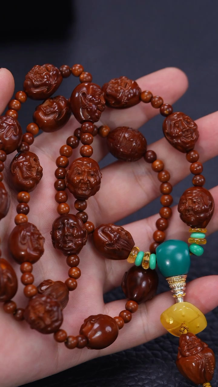 【闪购商品】橄榄核其他回血1.4单面须派十八罗汉脖挂