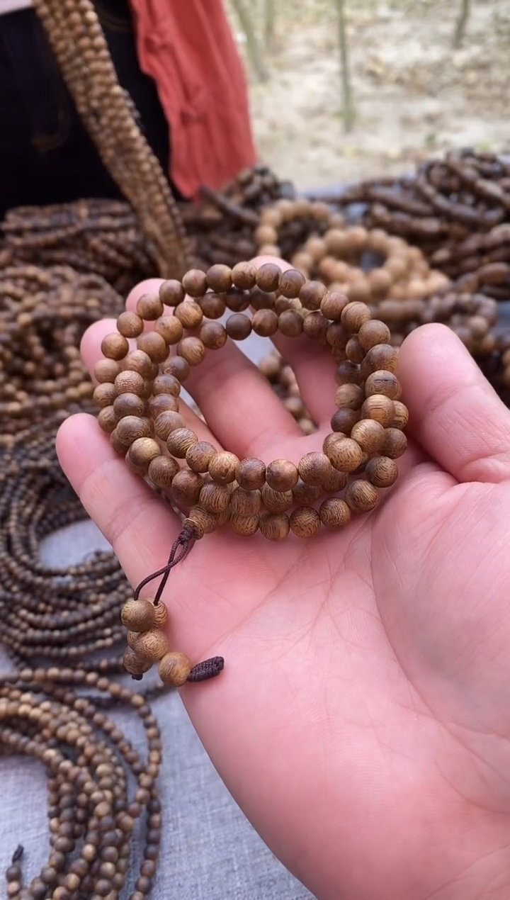 【闪购商品】沉香手串07乌身圆珠多圈棋楠手串#16多样性发一