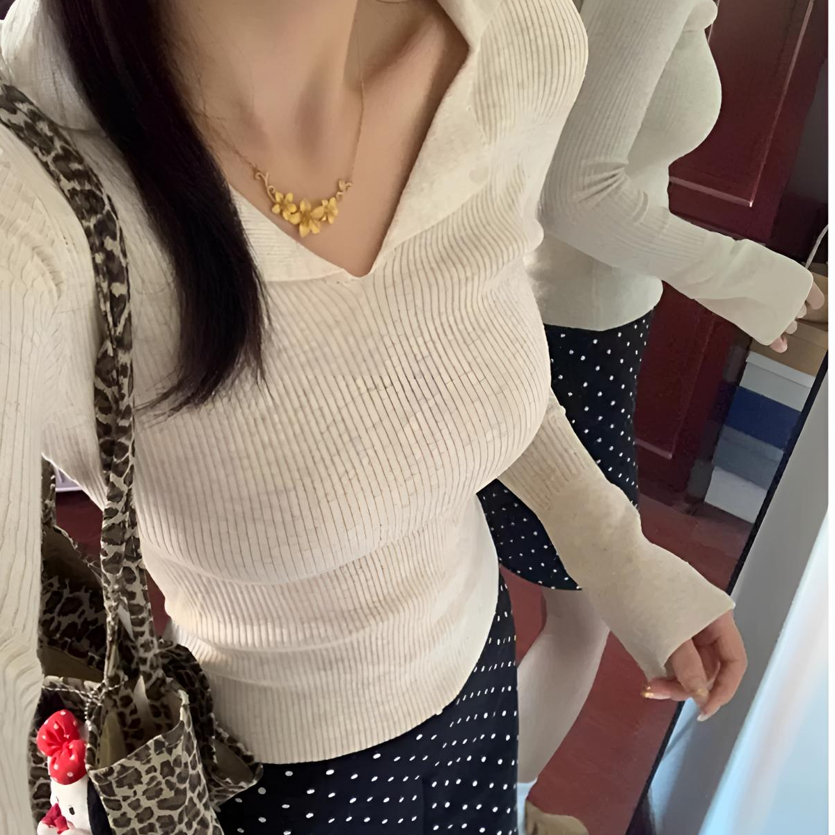秋冬长袖打底厚款套头V领毛针织衫显瘦毛衣秋季百搭洋气