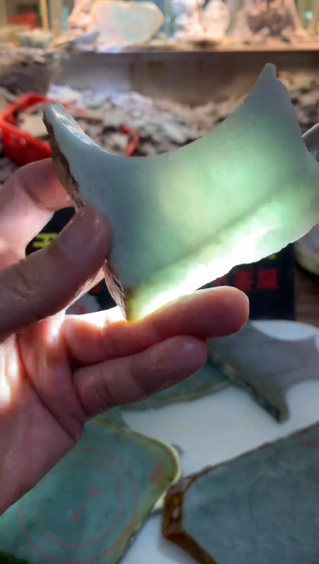 裸石翡翠0朗0翡翠珠宝710