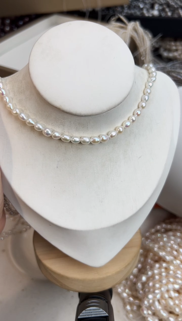 未镶嵌福利淡水珍珠无核*强光珍珠项链（多样性发一4mm+）