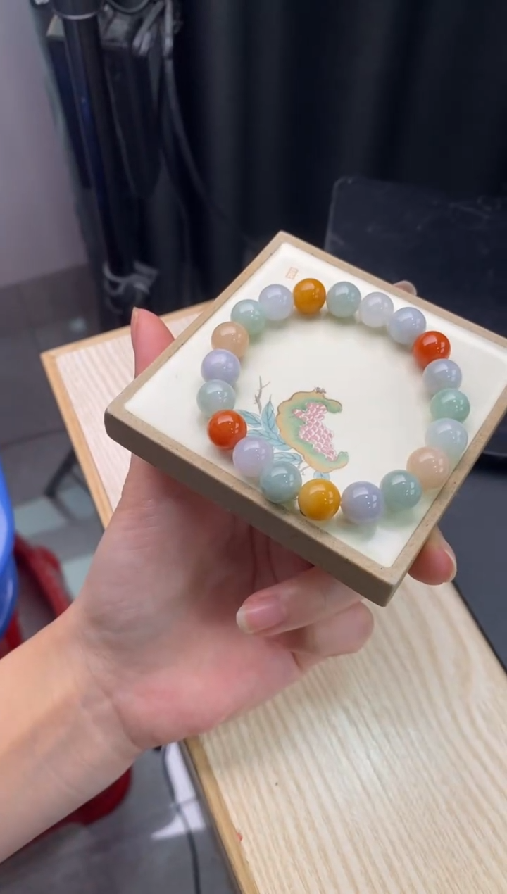 未镶嵌手链翡翠月*翡翠手串y229