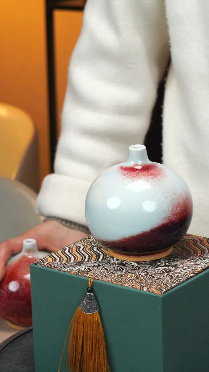 【闪购商品】【瓷辉钧窑】豆豆瓶