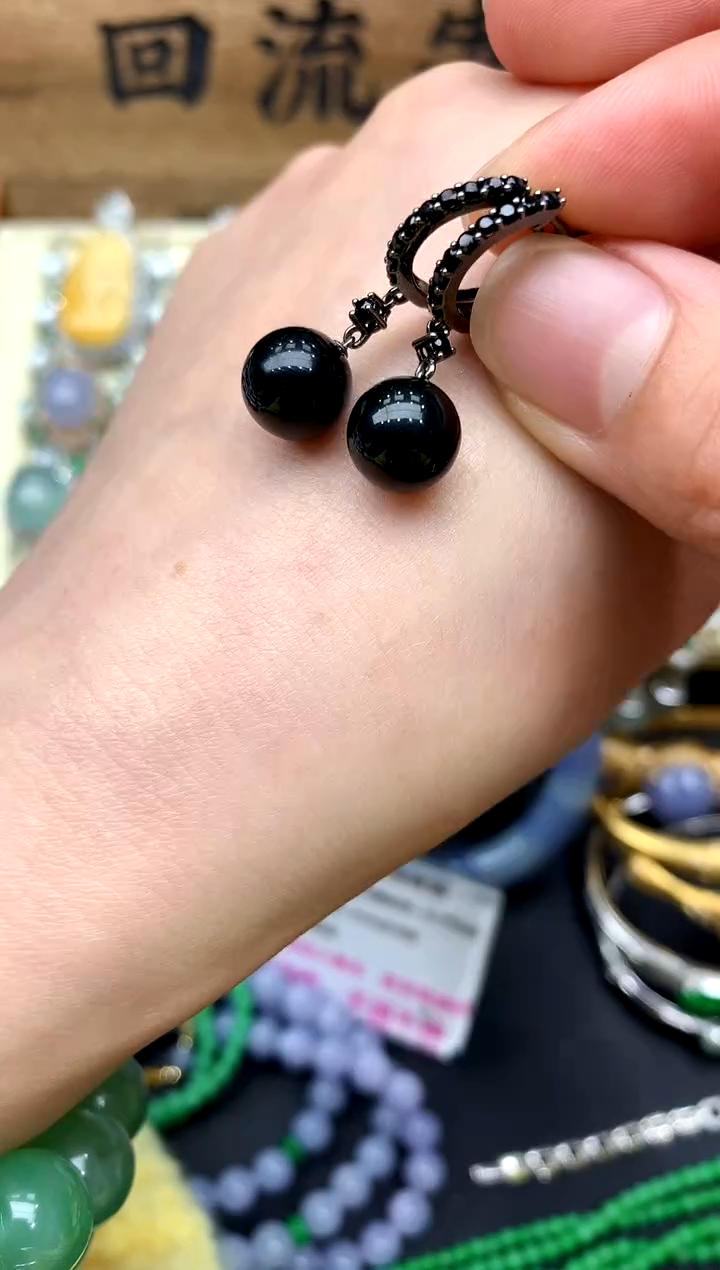 【闪购商品】翡翠耳饰18K金镶嵌104-中国好珍宝