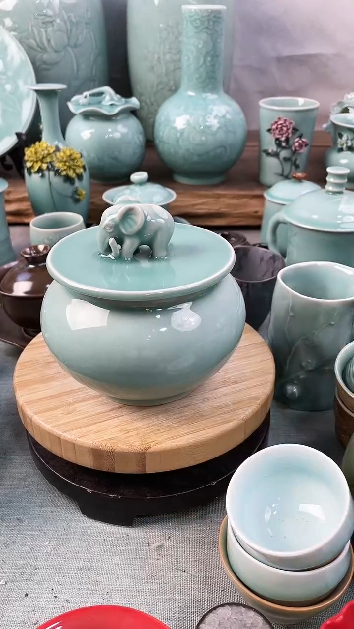 【闪购商品】纯手工 特价 微瑕 慧仙青瓷