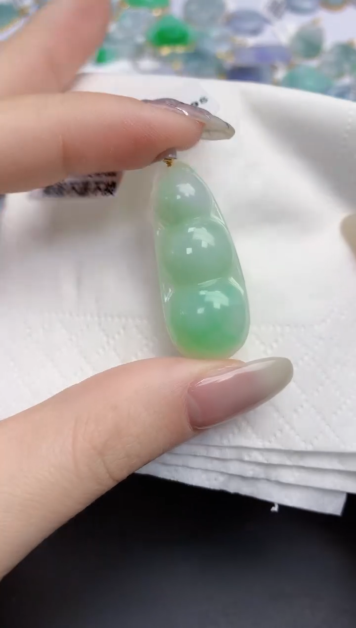 【闪购商品】翡翠颈饰18K金镶嵌天然缅甸翡翠A货