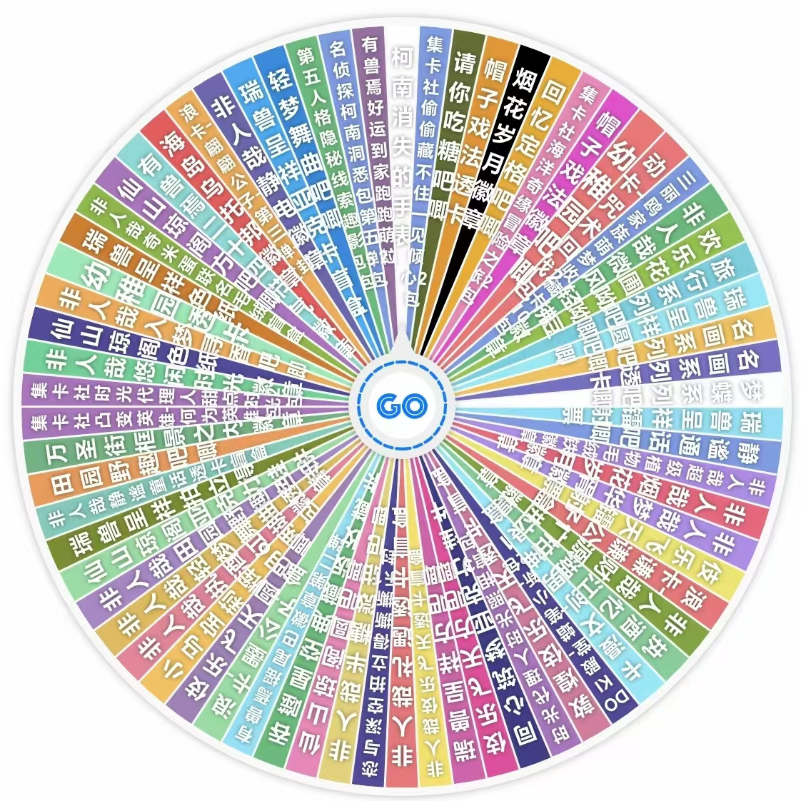 全IP幸运大转盘柯南手表时光代理人非人哉天官赐福第五人格等