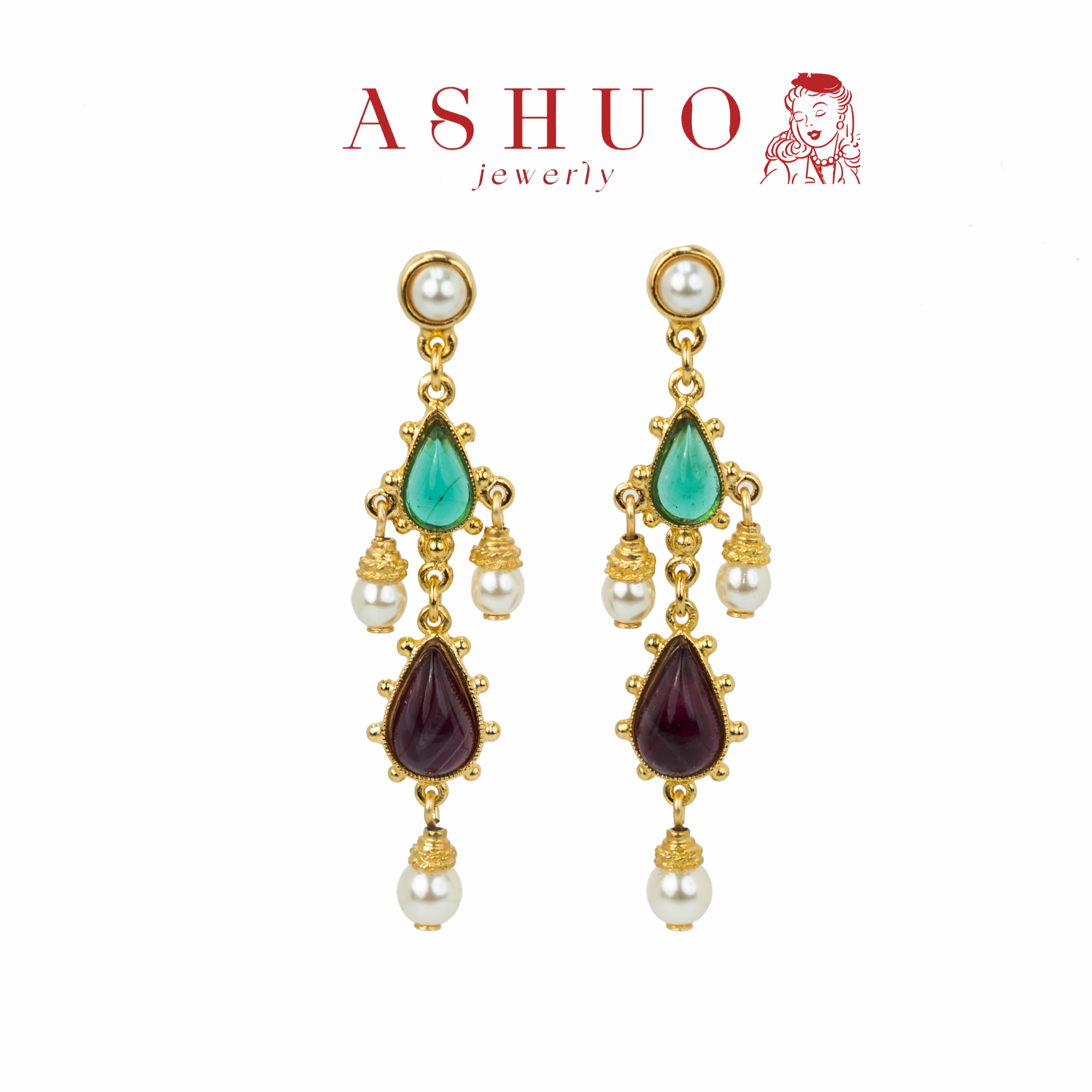 铜合金耳饰 阿烁中古BA as10552