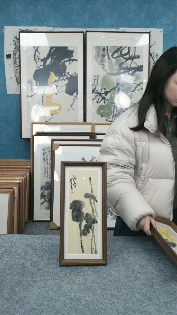 【闪购商品】国画17*37本土老师木质摆台