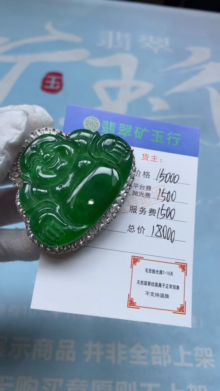 颈饰银S925镶嵌翡翠❶***❺-净货