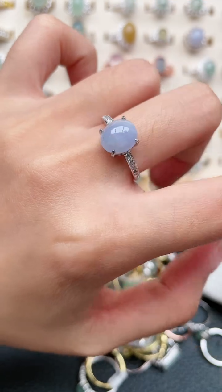 【闪购商品】翡翠戒指银S925镶嵌1111