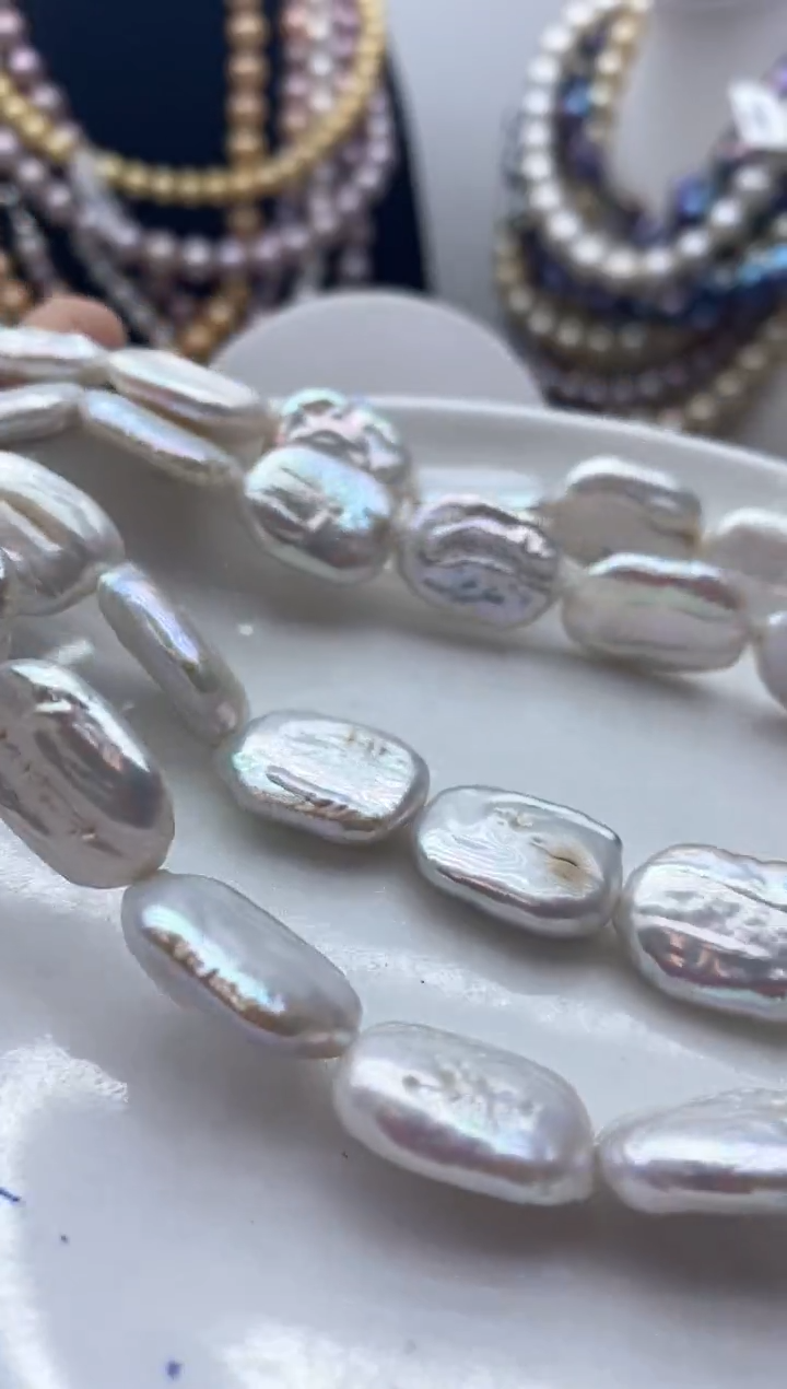 【闪购商品】淡水珍珠颈饰钛钢36