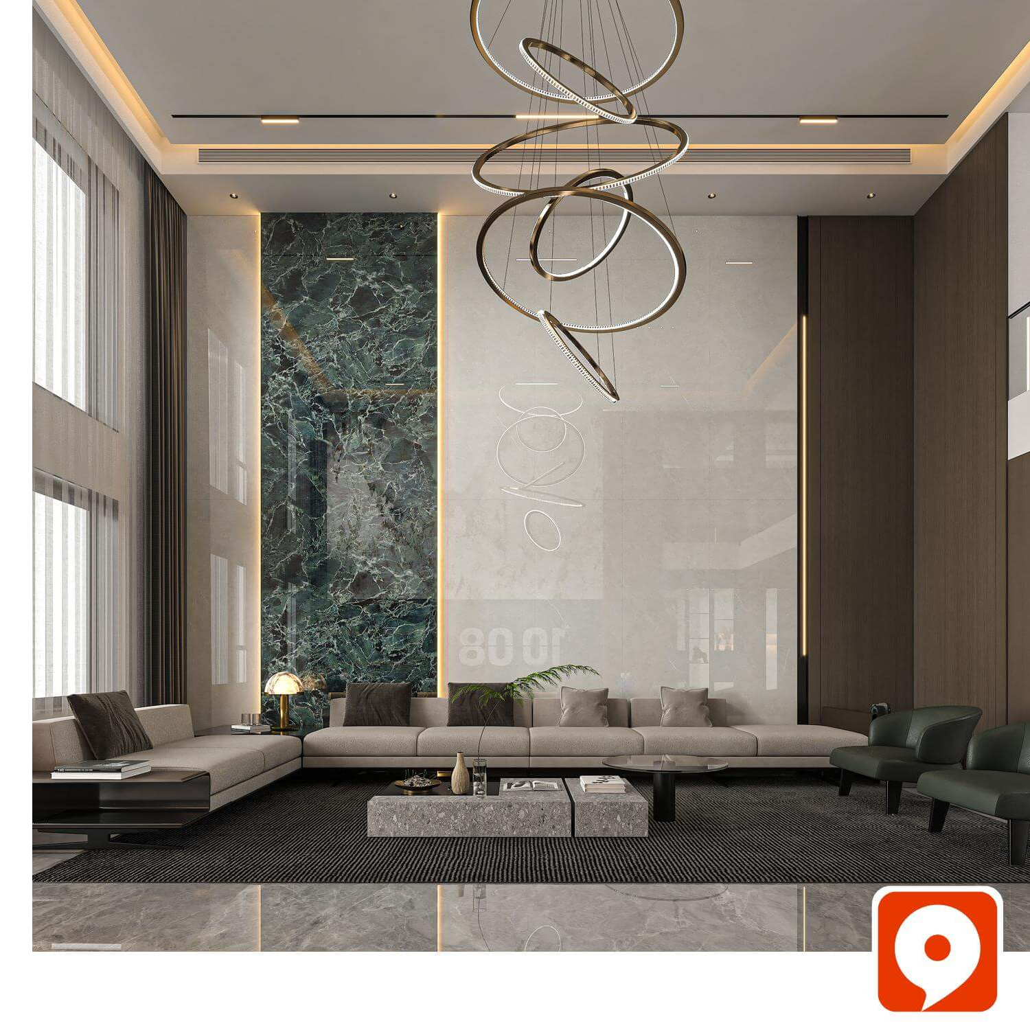 岩板全屋整装岩板铺墙岩板铺地佛山岩板自建房装修佛山装修岩板