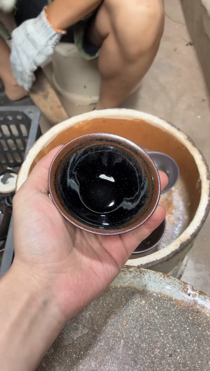 茶盏真柴烧建盏换点柴火