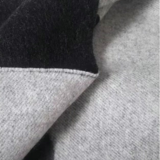 外贸订单！高级感羊毛羊绒双面提花围巾韩版时尚休闲保暖披肩