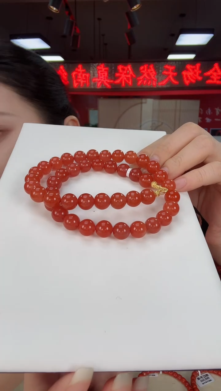 【闪购商品】南红玛瑙冰红女神链10+银S925镶嵌一个/条