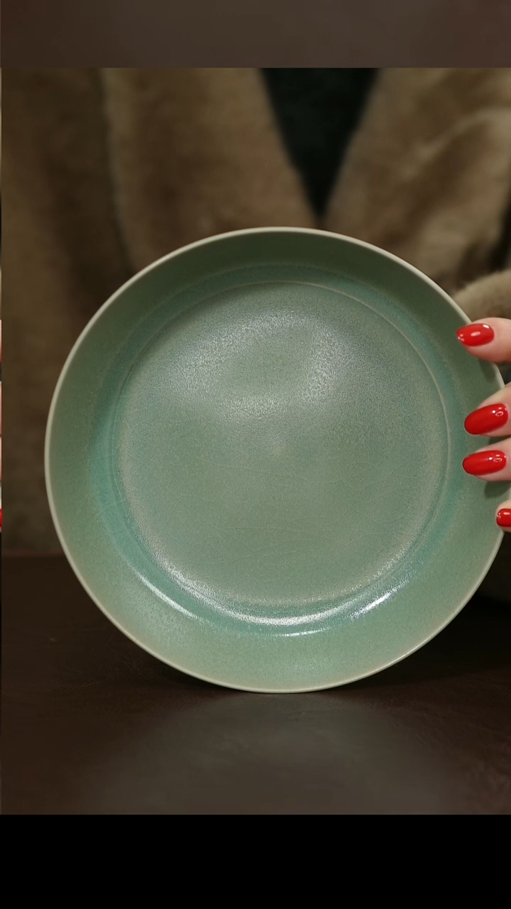 摆件瓷破****草原矿原釉汝宋汝瓷 圆洗