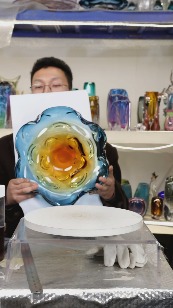 【闪购商品】琉璃【幻彩】宽36精品琉璃正常手工痕迹