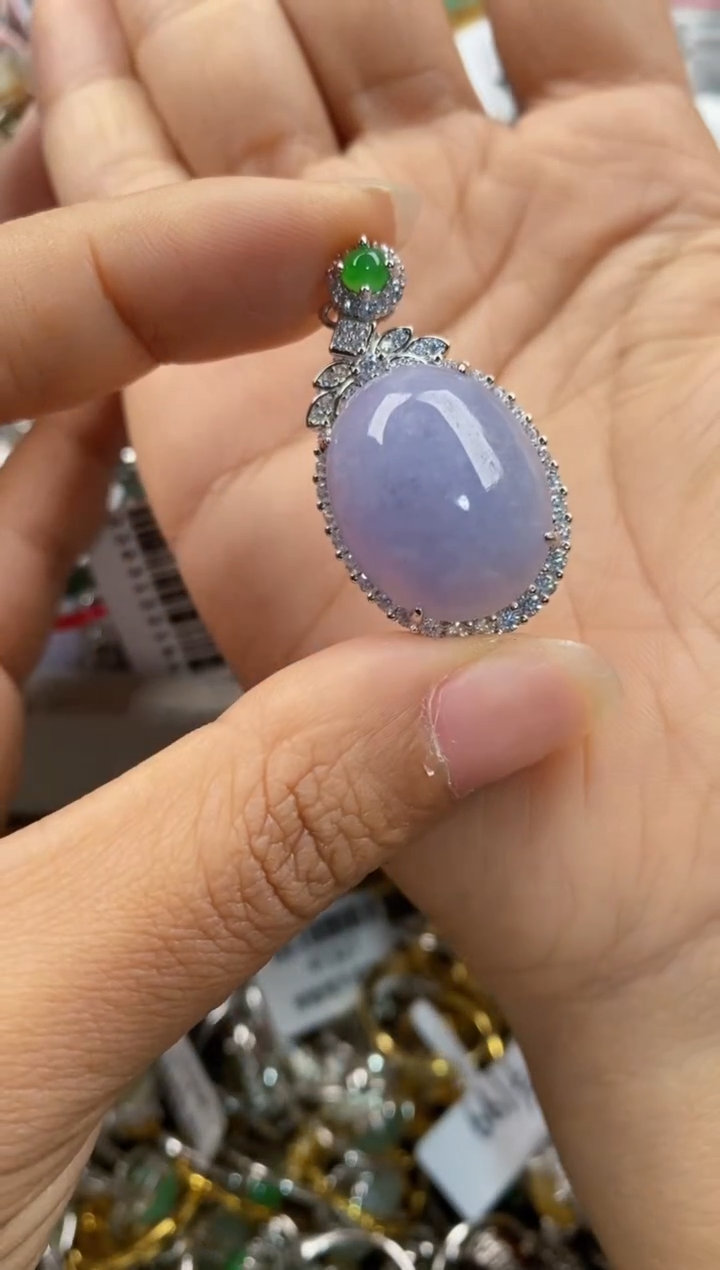 银S925镶嵌戒指翡翠222---9