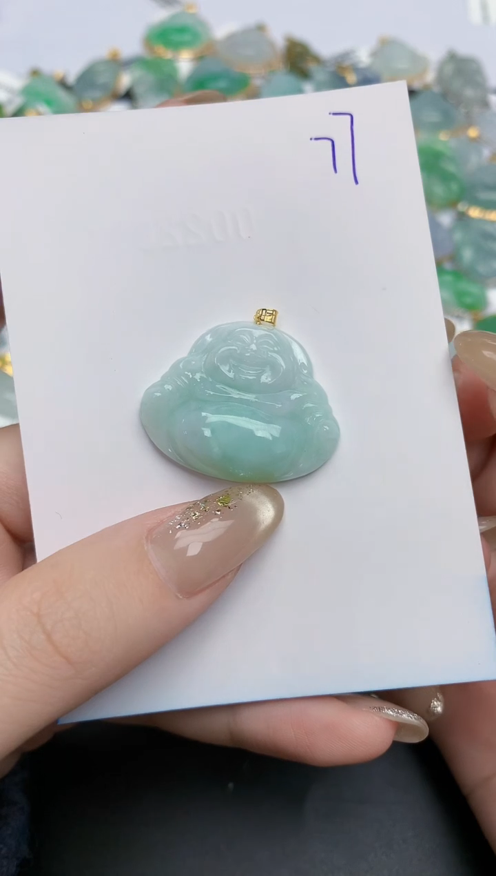 【闪购商品】翡翠颈饰18K金镶嵌天然缅甸翡翠A货