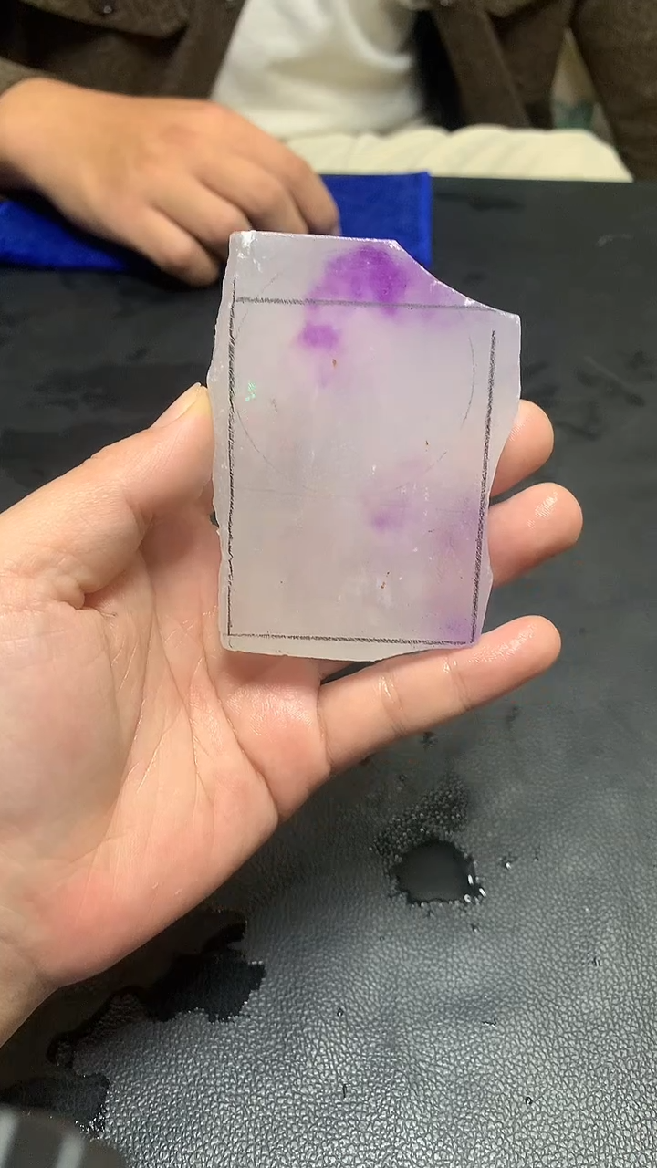 玉冰花色边角毛坯