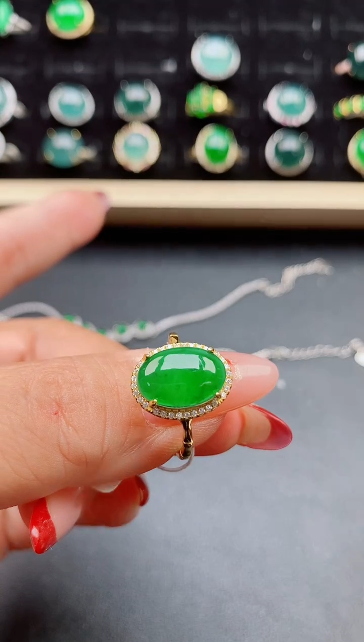 【闪购商品】翡翠戒指银S925镶嵌1321312